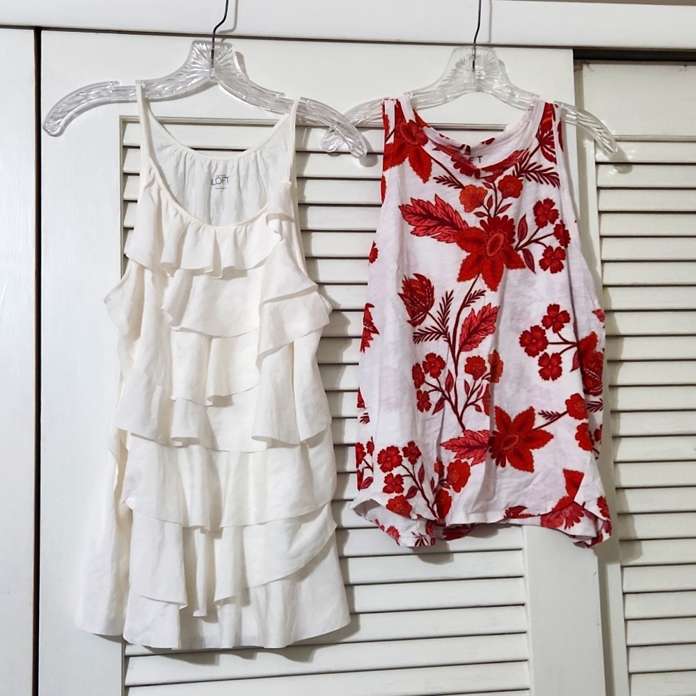 2 Loft tank top/ blouse lot
